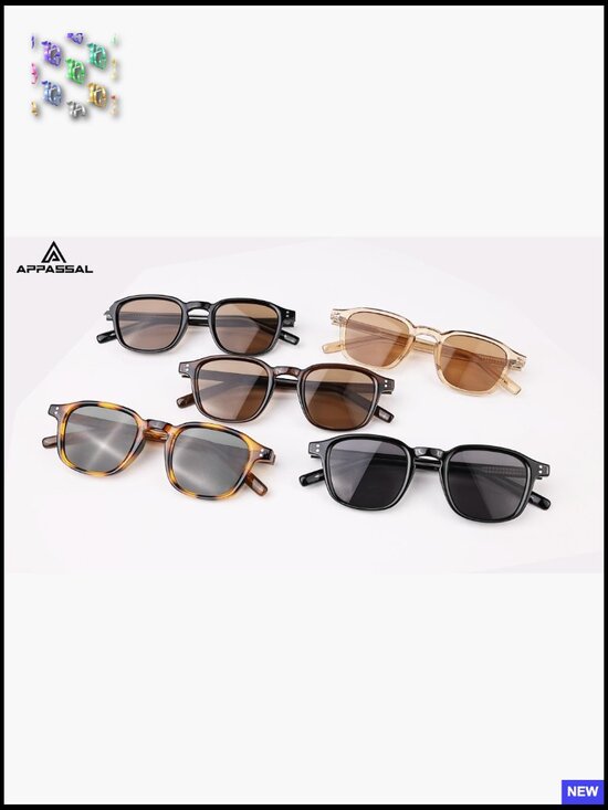 Retro Square Sunglasses TR90 Frame UV400 Protection Classic Panto Style main image 5